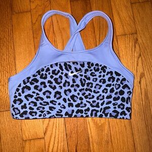 Nike Purple Leopard Print Sports Bra